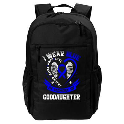 Wear Blue In Memory Of My Goddaughter Colon Cancer Awareness Meaningful Gift Backpack