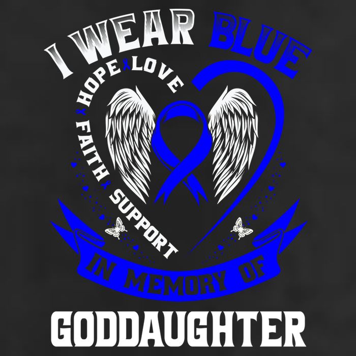 Wear Blue In Memory Of My Goddaughter Colon Cancer Awareness Meaningful Gift Adult Drive Performance Visor