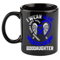 Wear Blue In Memory Of My Goddaughter Colon Cancer Awareness Meaningful Gift 11oz C Handle Ceramic Mug