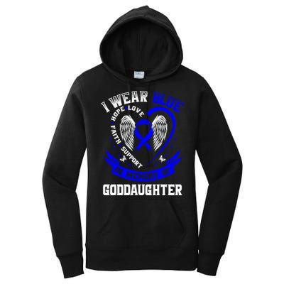 Wear Blue In Memory Of My Goddaughter Colon Cancer Awareness Meaningful Gift Women's Pullover Hoodie