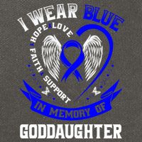 Wear Blue In Memory Of My Goddaughter Colon Cancer Awareness Meaningful Gift Cotton Canvas Backpack