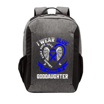 Wear Blue In Memory Of My Goddaughter Colon Cancer Awareness Meaningful Gift Vector Backpack