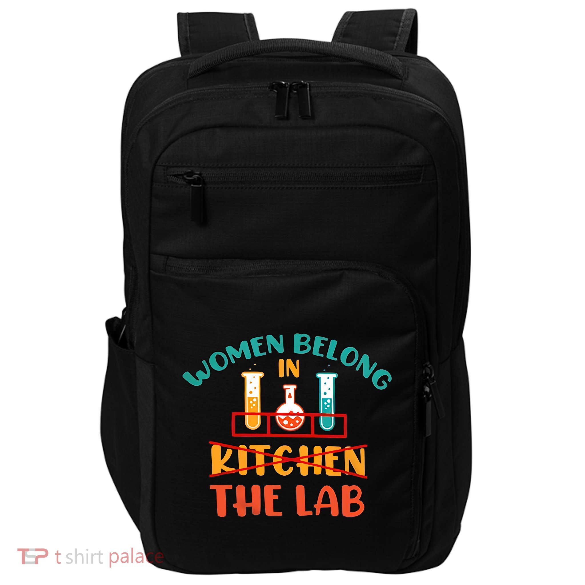 Women Belong In The Lab Medical Laboratory Lab Technician Scientist Impact Tech Backpack