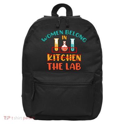 Women Belong In The Lab Medical Laboratory Lab Technician Scientist 16 in Basic Backpack