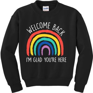 Welcome Back I'm Glad You're Here First Day Of School Kids Sweatshirt