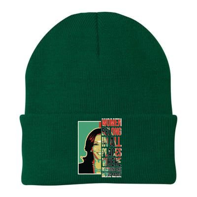 Women Belong In All Places Where Decisions Are Being Made Knit Cap Winter Beanie