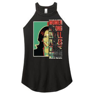 Women Belong In All Places Where Decisions Are Being Made Women's Perfect Tri Rocker Tank