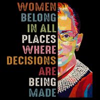 Women Belong In All Places Ruth Bader Ginsburg Rbg 7-Panel Snapback Hat