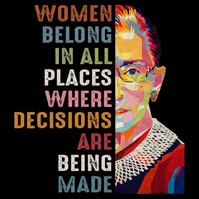 Women Belong In All Places Ruth Bader Ginsburg Rbg 7-Panel Snapback Hat