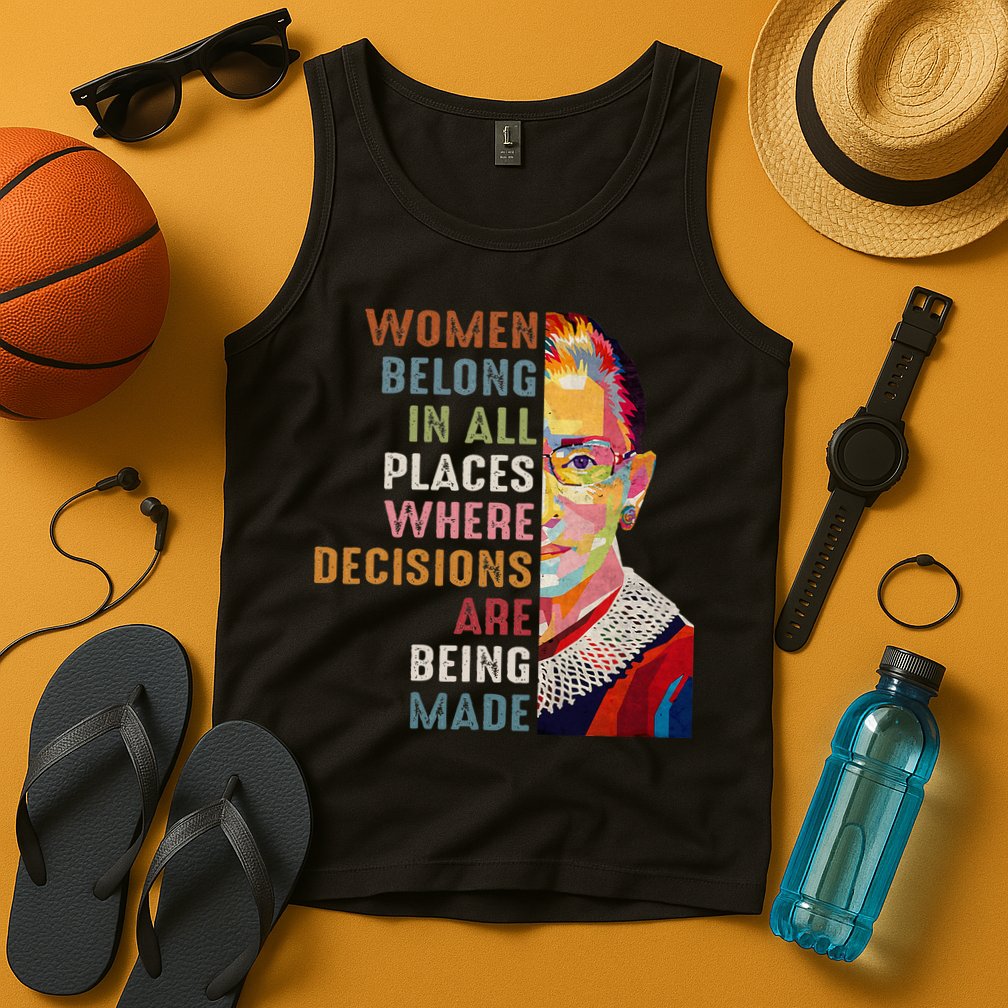 Women Belong In All Places Ruth Bader Ginsburg Rbg Tank Top
