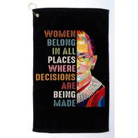 Women Belong In All Places Ruth Bader Ginsburg Rbg Golf Towel