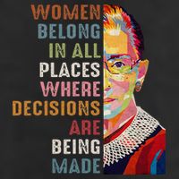 Women Belong In All Places Ruth Bader Ginsburg Rbg Golf Towel