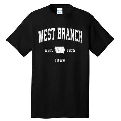 West Branch Iowa Ia Vintage Athletic Tall T-Shirt