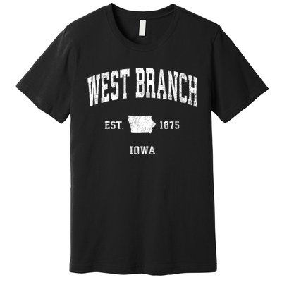 West Branch Iowa Ia Vintage Athletic Premium T-Shirt