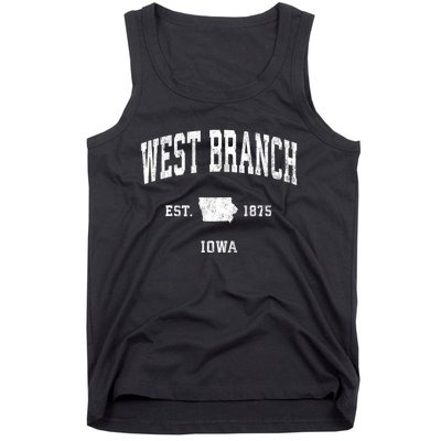 West Branch Iowa Ia Vintage Athletic Tank Top