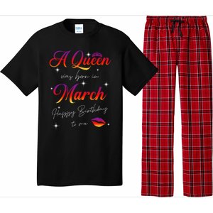 Was Born In March Birthday Gift Pisces Gift Pajama Set