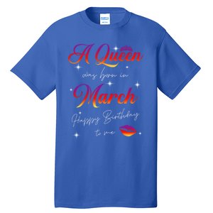 Was Born In March Birthday Gift Pisces Gift Tall T-Shirt