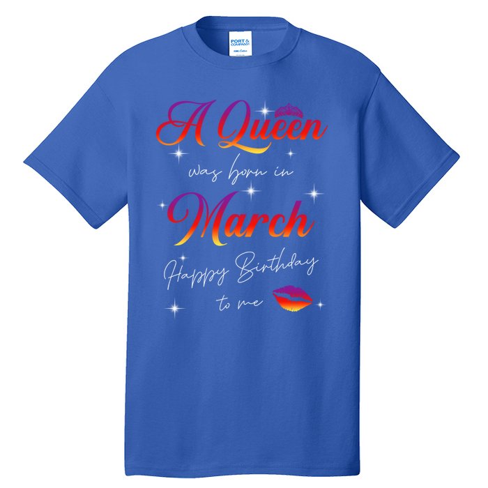 Was Born In March Birthday Gift Pisces Gift Tall T-Shirt