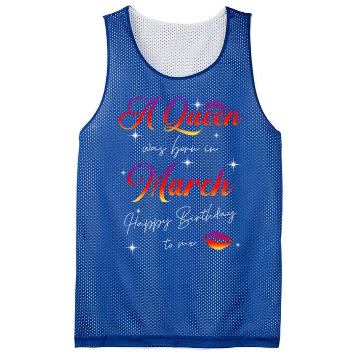 Was Born In March Birthday Gift Pisces Gift Mesh Reversible Basketball Jersey Tank