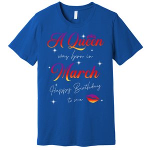 Was Born In March Birthday Gift Pisces Gift Premium T-Shirt