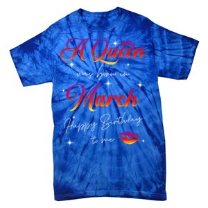 Was Born In March Birthday Gift Pisces Gift Tie-Dye T-Shirt