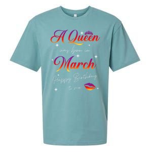 Was Born In March Birthday Gift Pisces Gift Sueded Cloud Jersey T-Shirt