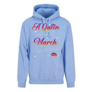 Was Born In March Birthday Gift Pisces Gift Unisex Surf Hoodie