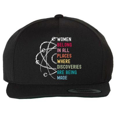 Women Belong In Science Feminist And STEM Empowerment Wool Snapback Cap