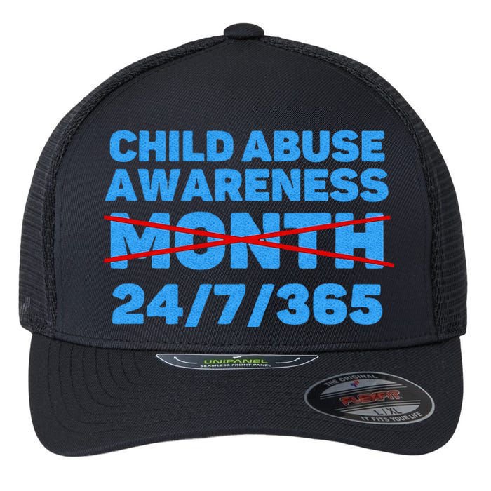 Wear Blue In April Child Abuse Prevention Awareness 247365 Flexfit Unipanel Trucker Cap