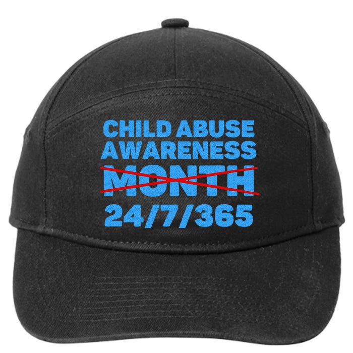 Wear Blue In April Child Abuse Prevention Awareness 247365 7-Panel Snapback Hat