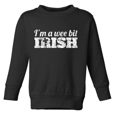 Wee Bit Irish Funny Irish Heritage St Paddys Toddler Sweatshirt