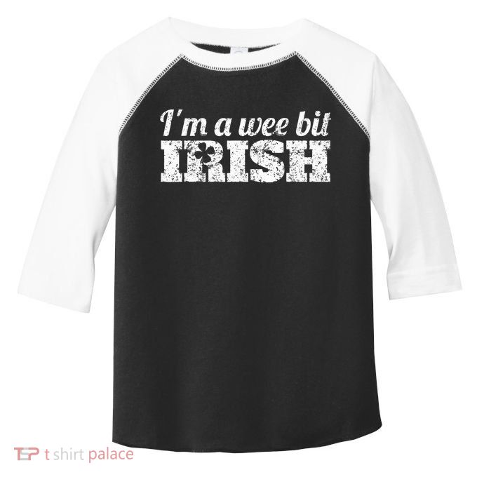 Wee Bit Irish Funny Irish Heritage St Paddys Toddler Fine Jersey T-Shirt
