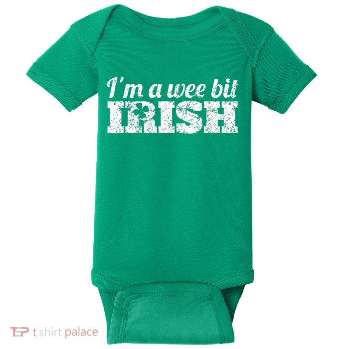 Wee Bit Irish Funny Irish Heritage St Paddys Baby Bodysuit