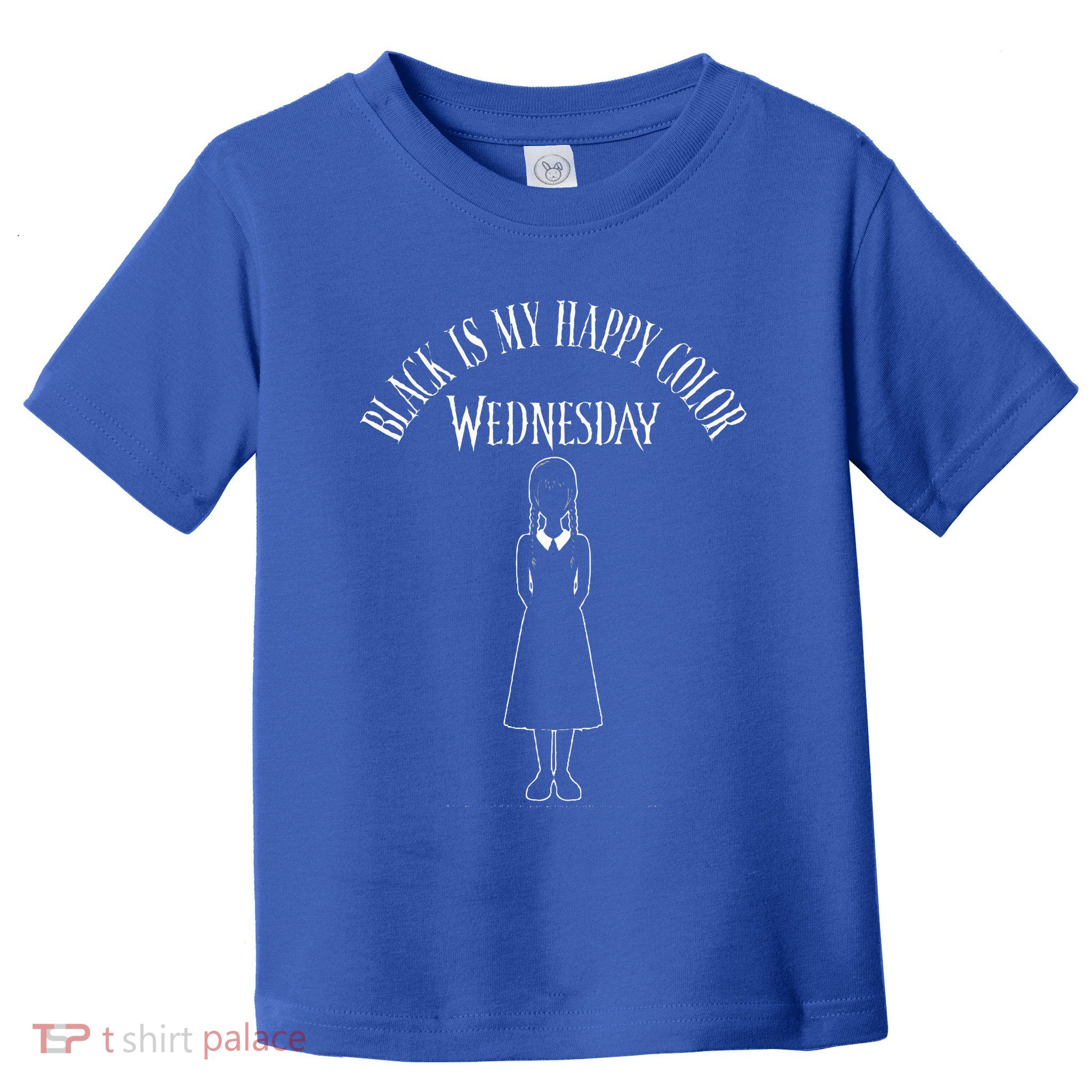 Wednesday Black Is My Happy Color Full Body Dark Toddler T-Shirt