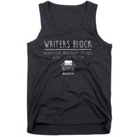 Writers Block Imaginary Friend Writing Writer Author Tank Top