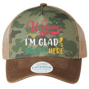 Welcome Back IM Glad YouRe Here Teacher Back To School Legacy Tie Dye Trucker Hat