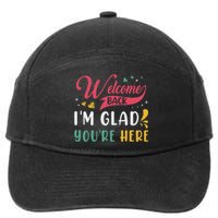 Welcome Back IM Glad YouRe Here Teacher Back To School 7-Panel Snapback Hat