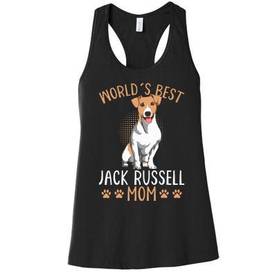 Worlds Best Jack Russell Terrier Mom Dog Mama Funny Women Women's Racerback Tank