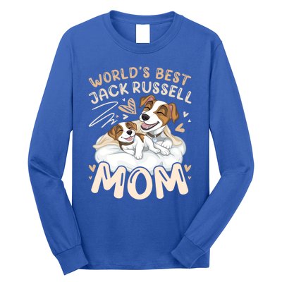 WorldS Best Jack Russell Mom Dog With Puppy Mothers Day Funny Gift Long Sleeve Shirt