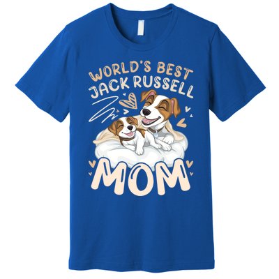 WorldS Best Jack Russell Mom Dog With Puppy Mothers Day Gift Premium T-Shirt