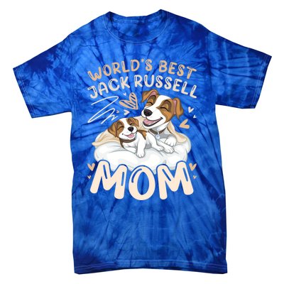 WorldS Best Jack Russell Mom Dog With Puppy Mothers Day Gift Tie-Dye T-Shirt