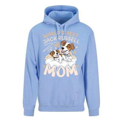 WorldS Best Jack Russell Mom Dog With Puppy Mothers Day Gift Unisex Surf Hoodie