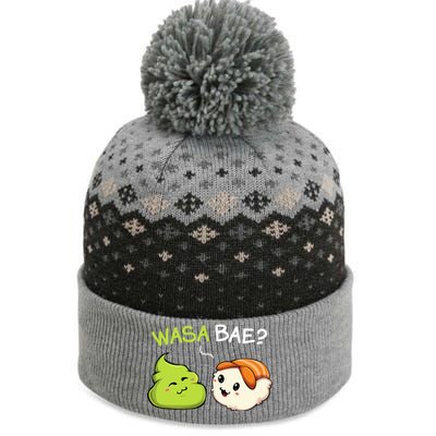 Wasa Bae Kawaii Cute Wasabi Sushi Japanese Asian Food Lover Meaningful Gift The Baniff Cuffed Pom Beanie