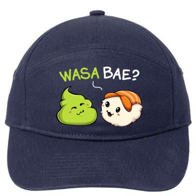 Wasa Bae Kawaii Cute Wasabi Sushi Japanese Asian Food Lover Meaningful Gift 7-Panel Snapback Hat