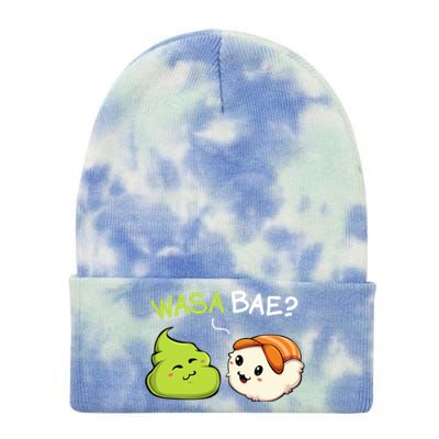 Wasa Bae Kawaii Cute Wasabi Sushi Japanese Asian Food Lover Meaningful Gift Tie Dye 12in Knit Beanie