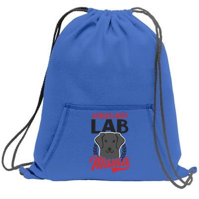 Worlds Best Lab Mama Lab Mom Funny Gift Sweatshirt Cinch Pack Bag