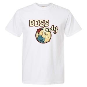 Woman Boss Lady Bosses Day Funny Appreciation Gift Mom Wife Garment-Dyed Heavyweight T-Shirt