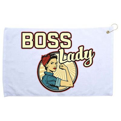 Woman Boss Lady Bosses Day Funny Appreciation Gift Mom Wife Grommeted Golf Towel