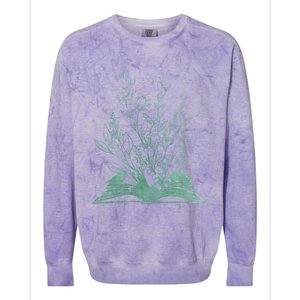 Wildflower Book Lover Gift Colorblast Crewneck Sweatshirt