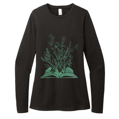 Wildflower Book Lover Gift Womens CVC Long Sleeve Shirt